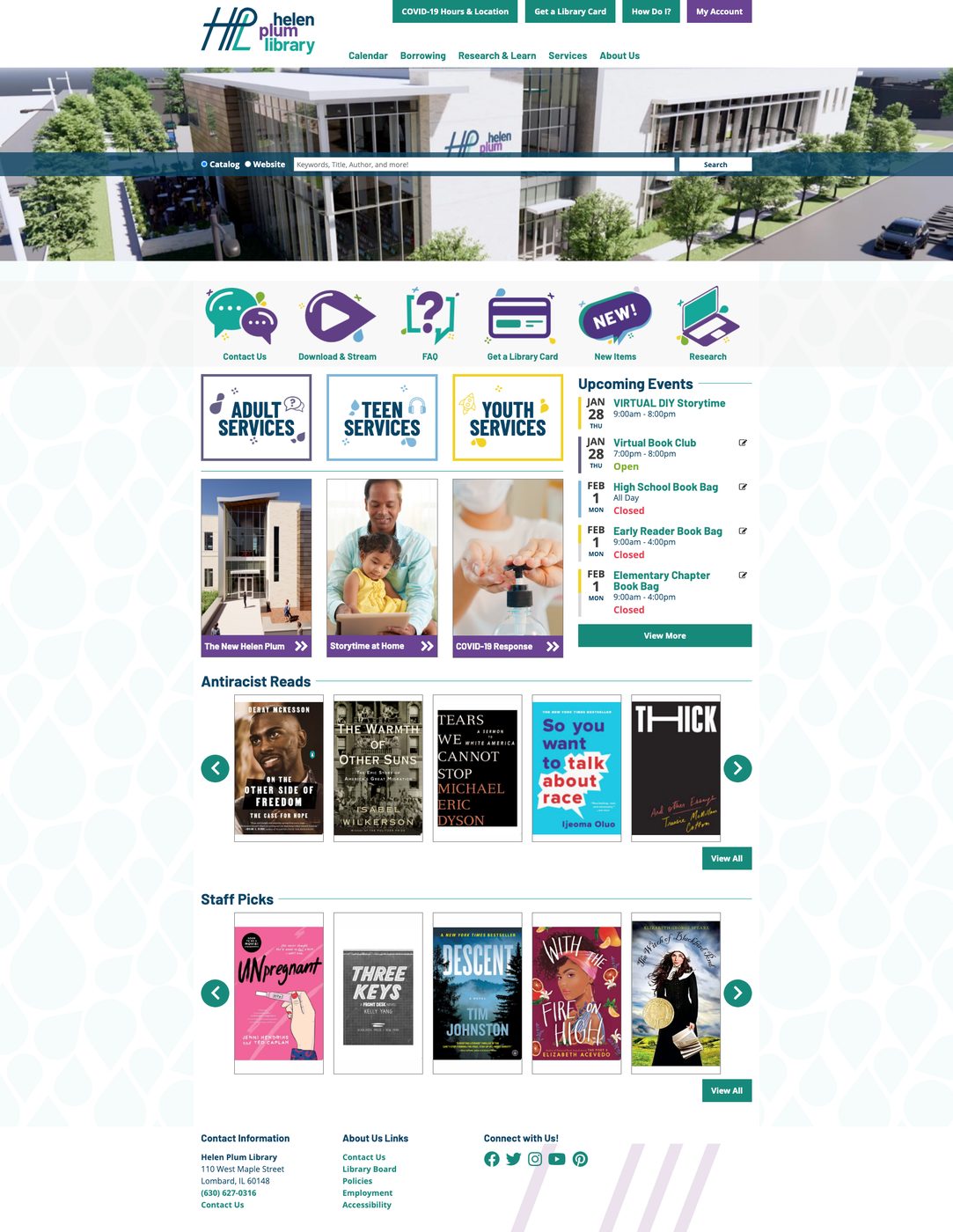 Helen Plum Library, work sample 3.