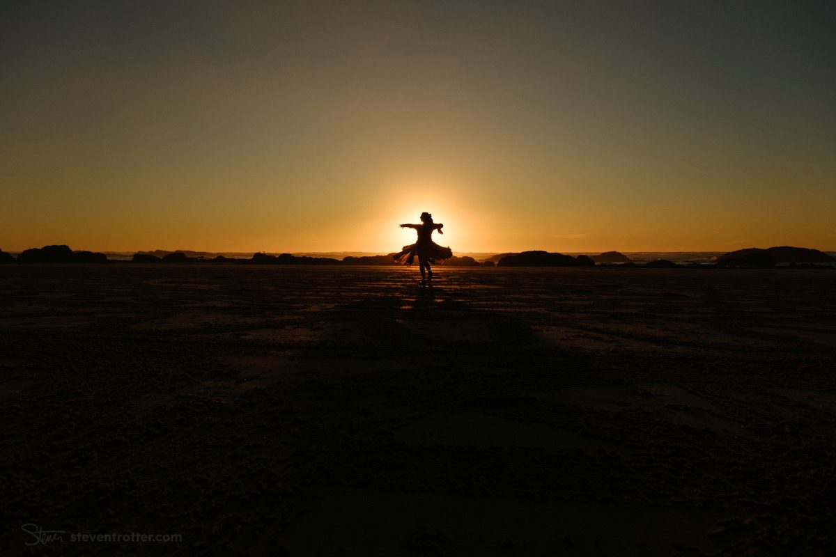 Ballerina Silhouette Sunset.