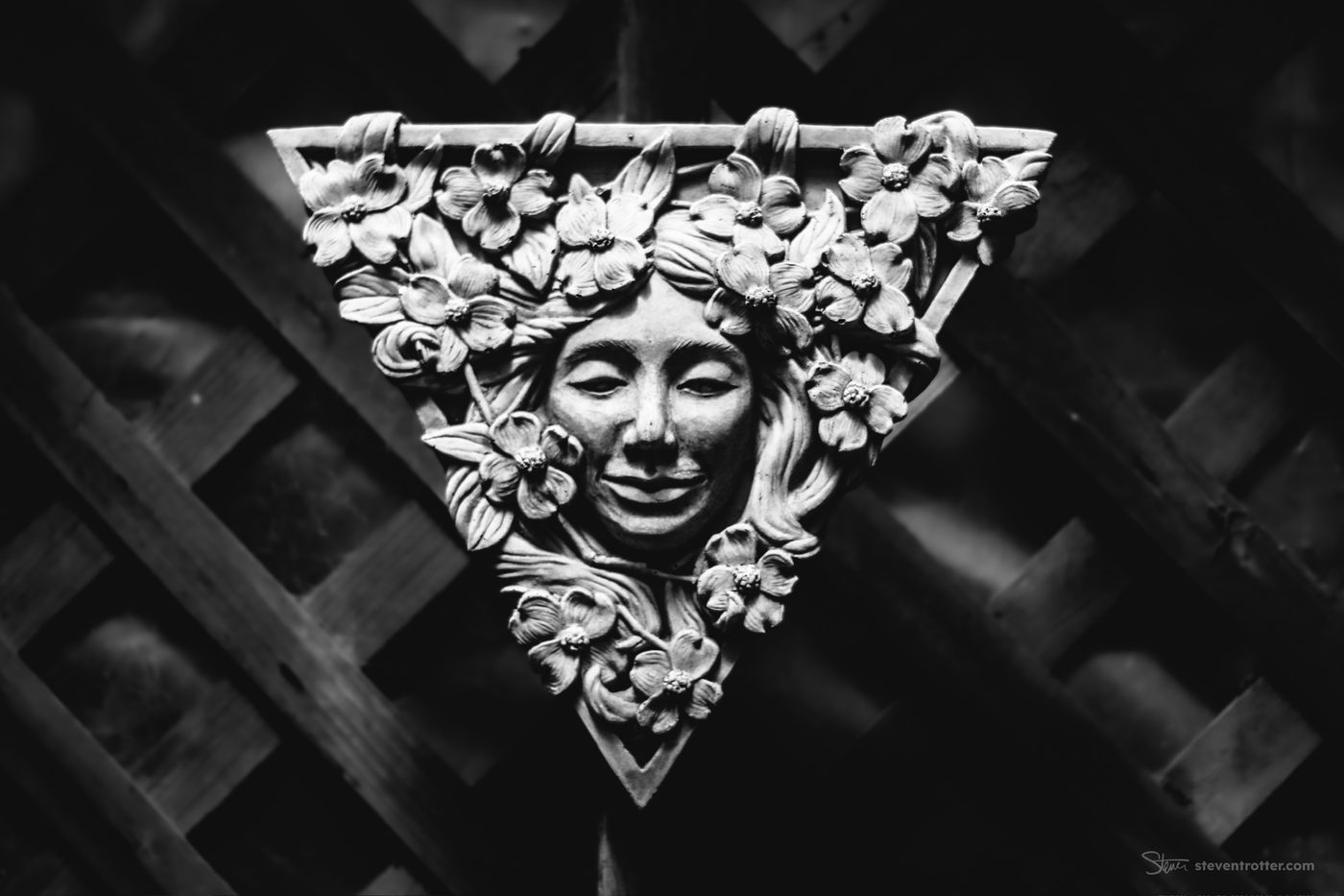 Floral Face Sculpture.