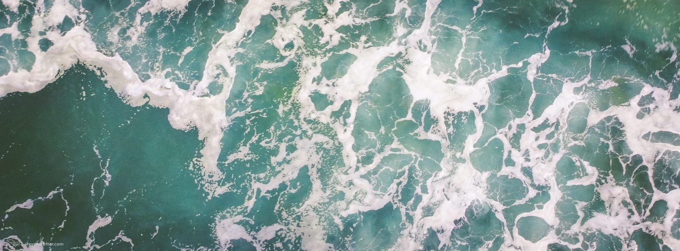 Ocean Waves Aerial View.