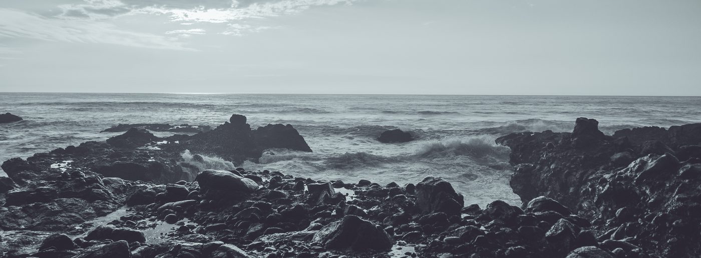 Rocky Coastline at Sunset.