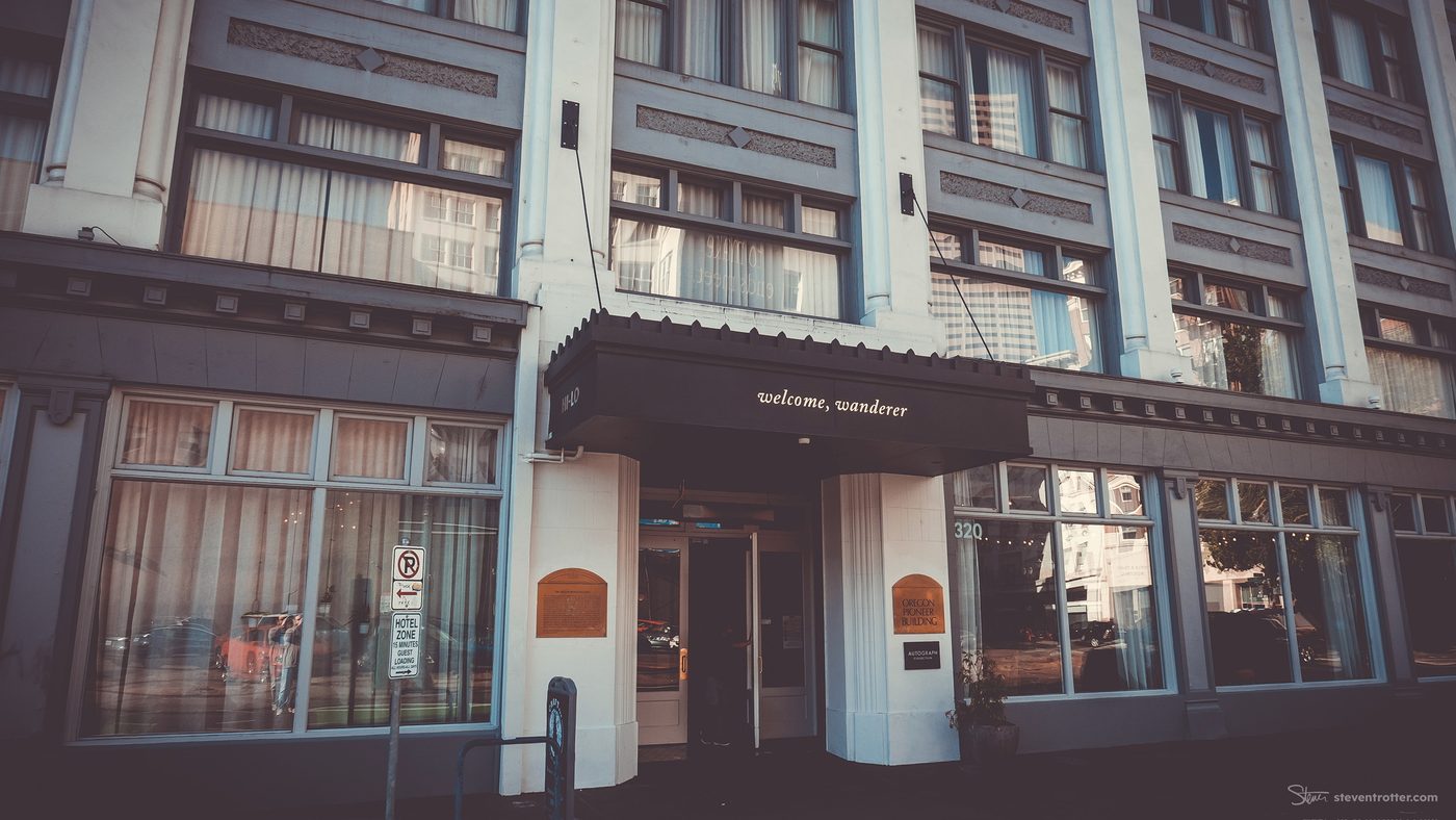 Welcome Wanderer Hotel Entrance.